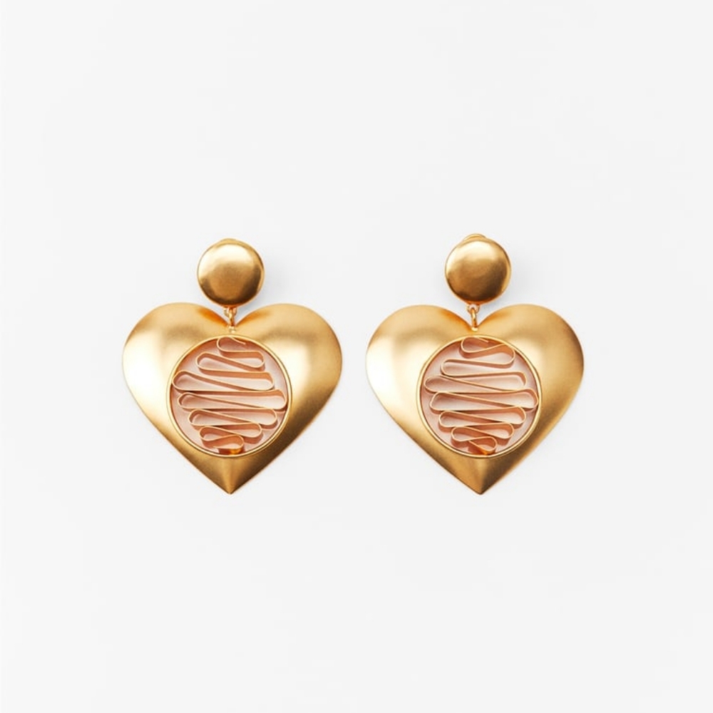 Zara Large Heart Earrings